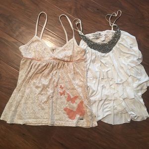 Two summer tops from Hollister and Forever 21